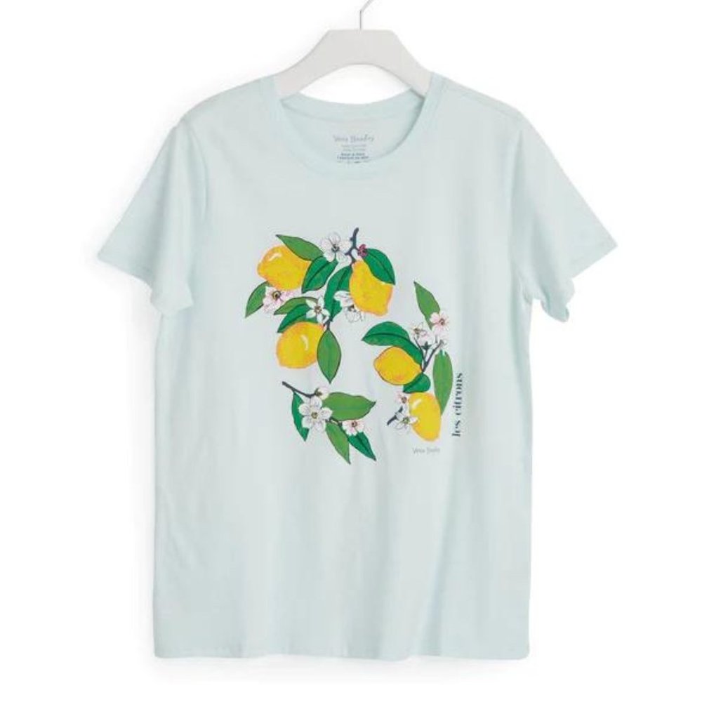 Lemon Tree Vera Bradley Short-Sleeved Graphic T-Shirt Vera Bradley Baby Blue L